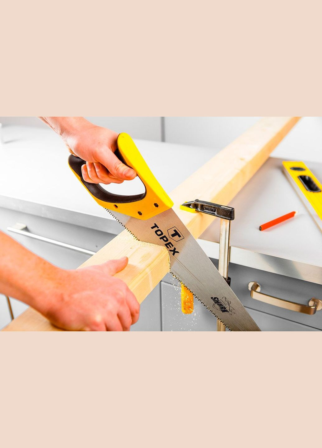 Ножовка Shark (400 мм) по дереву 11TPI (24985) Topex (323165769)