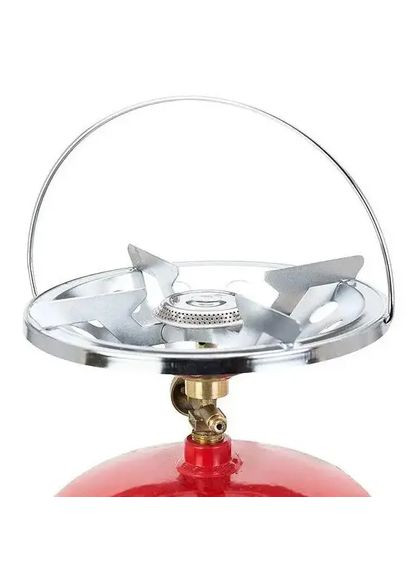 Туристичний газовий балон із пальником 5л Червоний No Brand (356117442)