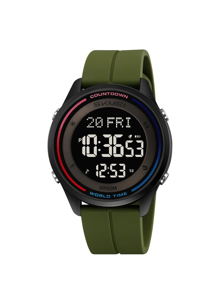 Годинники Army Green електронні спортивні для чоловіків з будильником та секундоміром 50 м водонепроникні ProDobro (367264463)