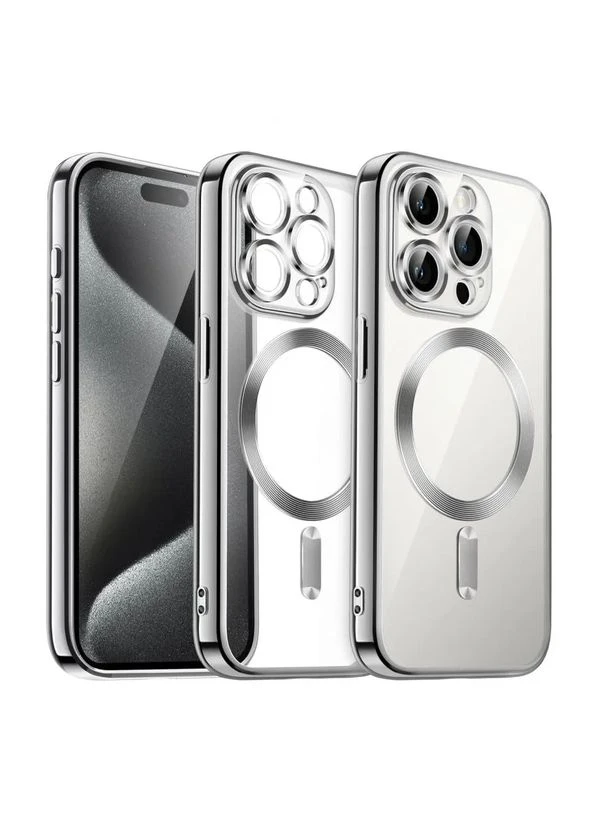 Чехол MagSafe для iPhone пластик силикон серебристый No Brand 12 Pro Max (393446976)