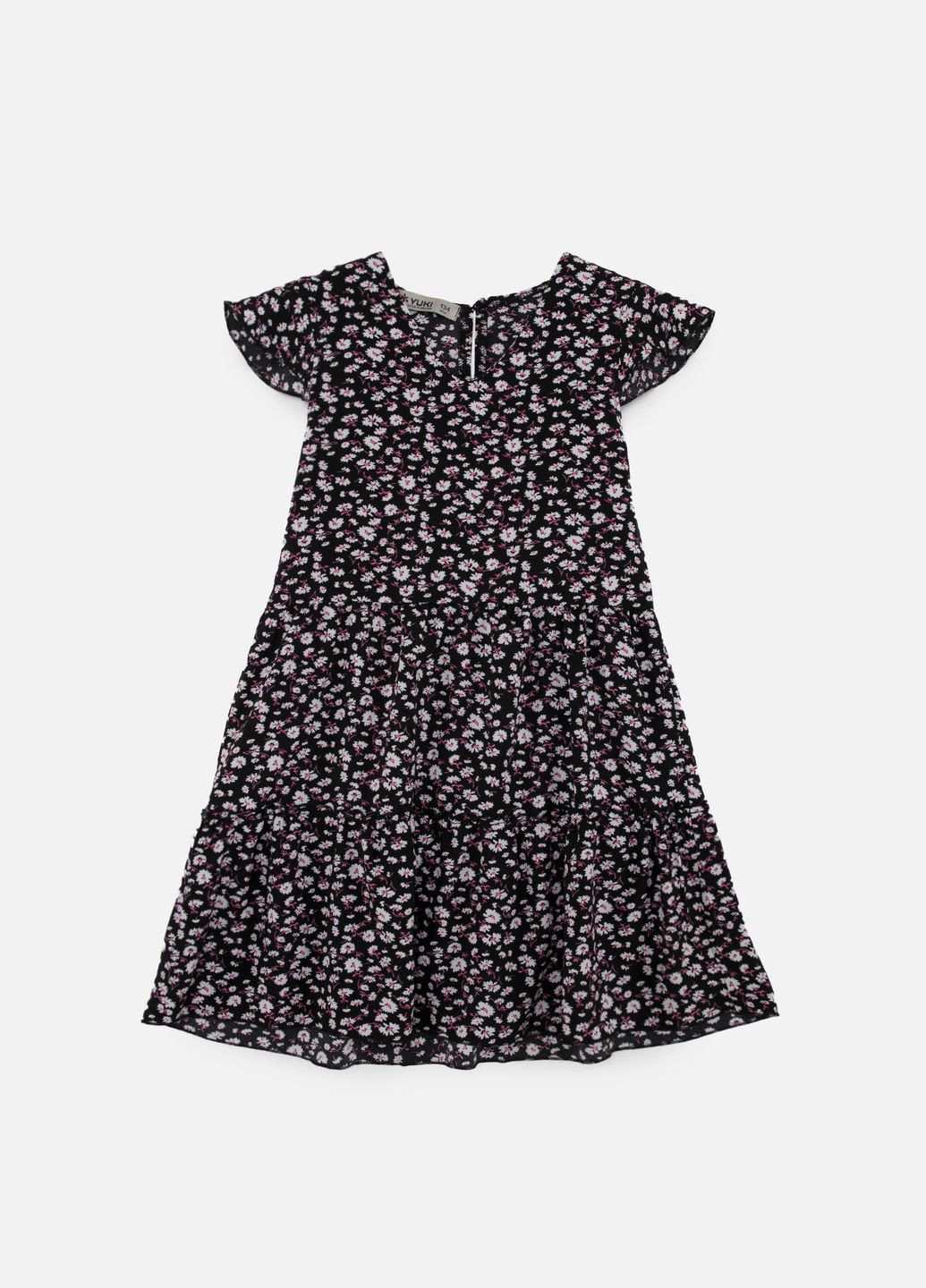 Чёрное платье для девочки цвет черный цб-00247655 Yuki (297060024)