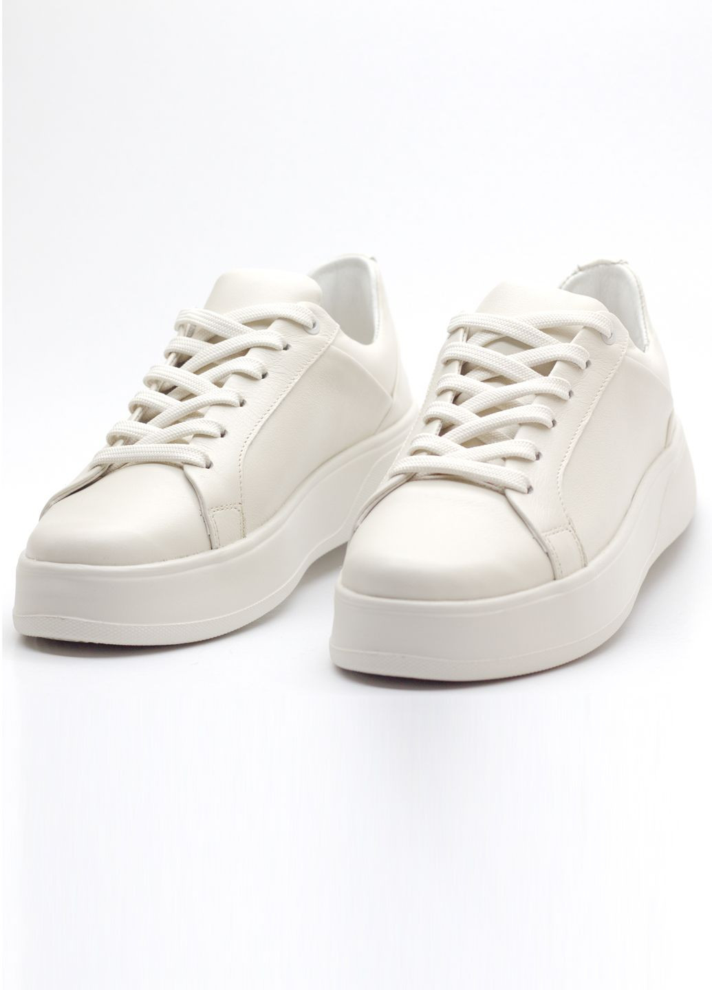 Молочні кеди жіночі з натуральної шкіри Zlett 3528