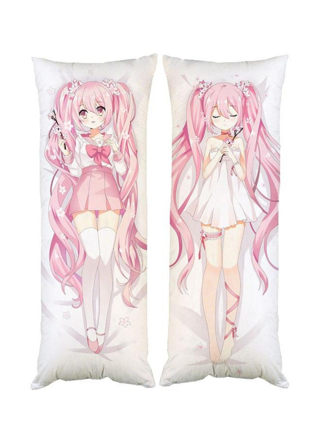 Подушка дакімакура Вакалоїд Міку Хатцуне Сакура декоративна ростова подушка для обіймання двостороння No Brand (329433490)