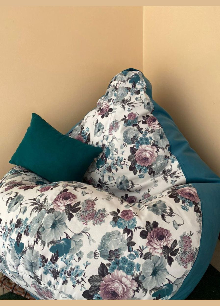 Кресло - мешок груша, M - 100х75 Багира 11835+Katania 1 SkyPuff (361258642)