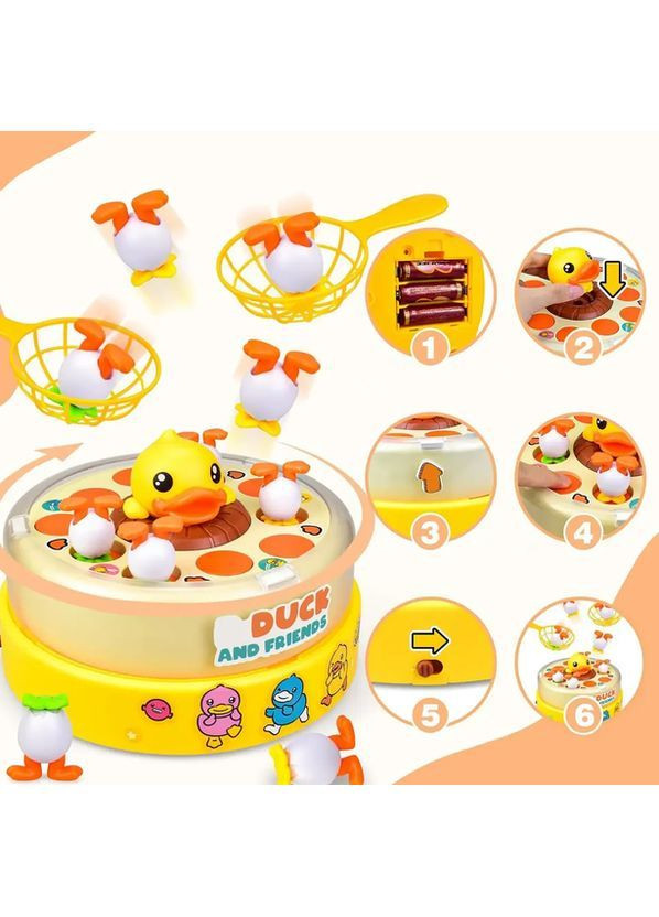 Музична карусель “Злови качку” B.Duck and Friends з вистрибувальними каченятами та 2 сачками No Brand (366664474)