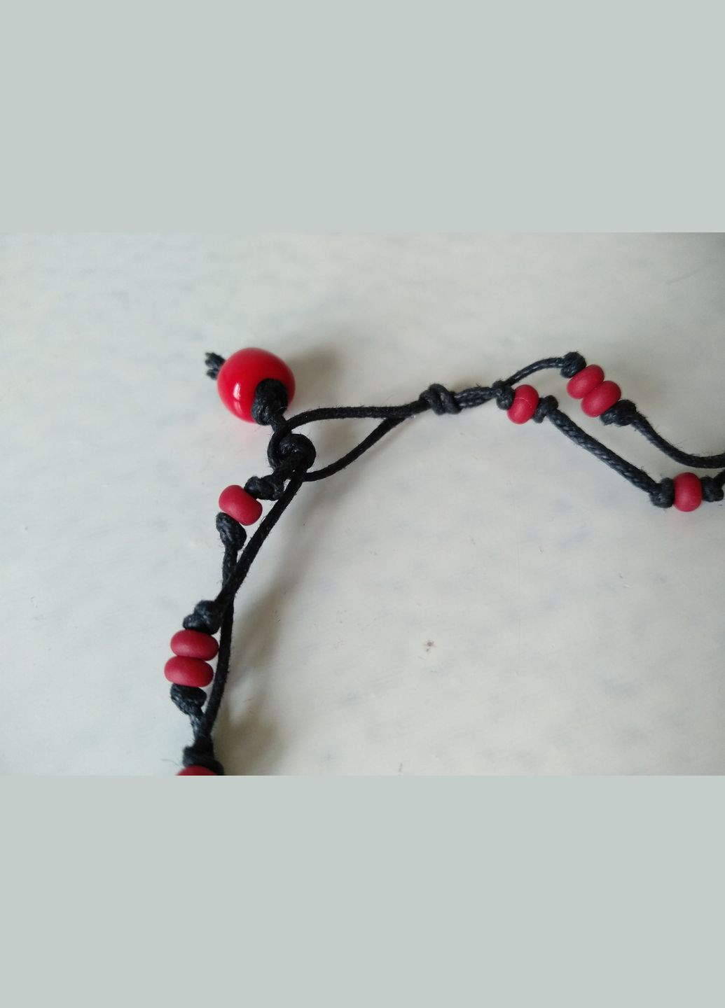 Керамічне намисто ручної роботи з чеським скляним бісером №3 Коти&Ангели (302450807)