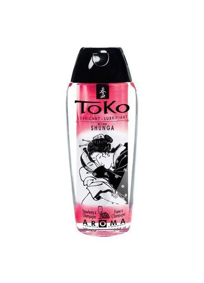 Лубрикант на водной основе Toko AROMA – Sparkling Strawberry Wine (165 мл), не содержит сахара Shunga (303882346)