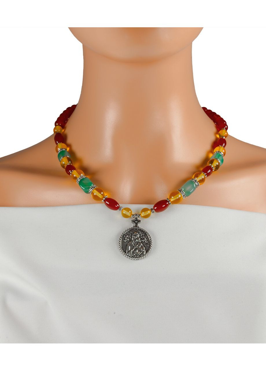 Намисто "Сонячне" Бурштин, Сердолік, Агат Fursa fashion (327273746)