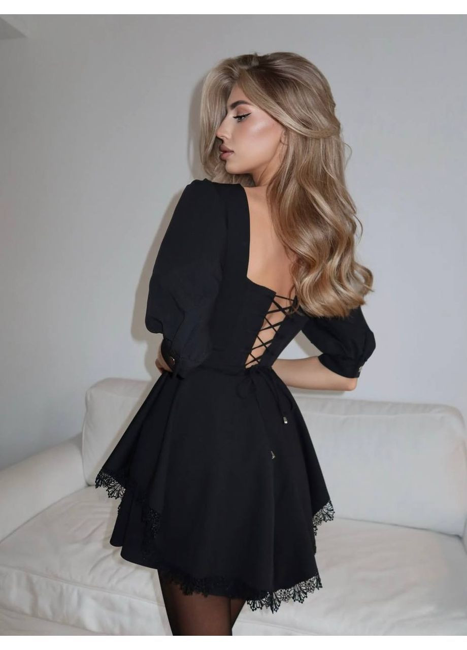 Черное праздничный стильное платье-комбинезон No Brand