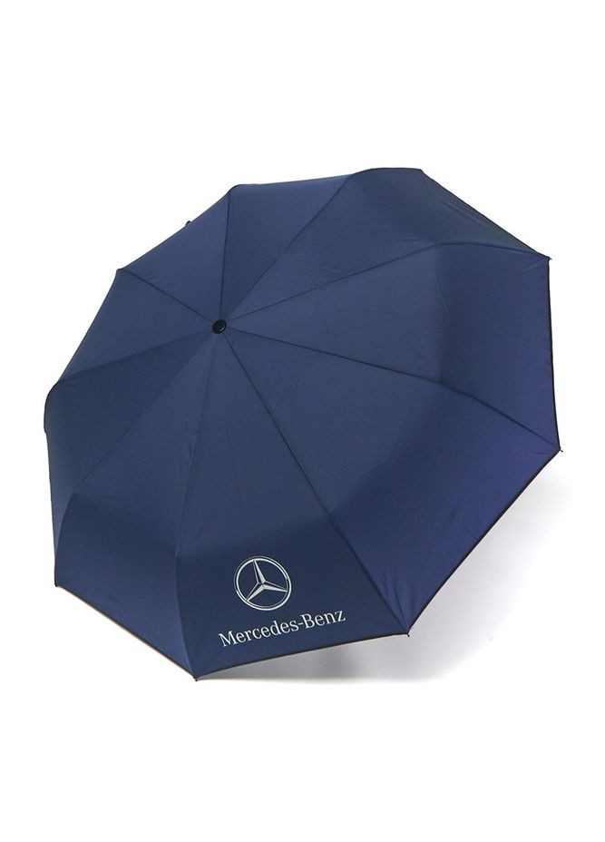 Синий зонт мужской 02j автомат на 9 спиц с логотипом mercedes-benz синий средний система антиветер (301909511)