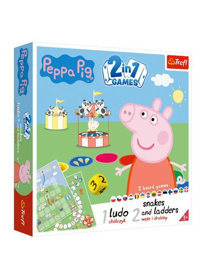 Настольная игра Лудо и Змеи с лестницей. Свинка Пепа 02067 ( ) Trefl (328944873)