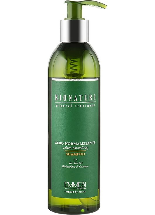 Себонормалізувальний шампунь з олією чайного дерева BioNatural Mineral Treatment Sebum-Normalizing Shampoo 1000ml (865673-84529) Emmebi Italia (368634022)
