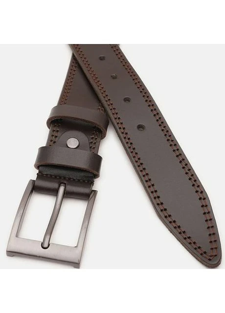 Мужской кожаный ремень натуральная кожа коричневый 54710 Borsa Leather (390982307)