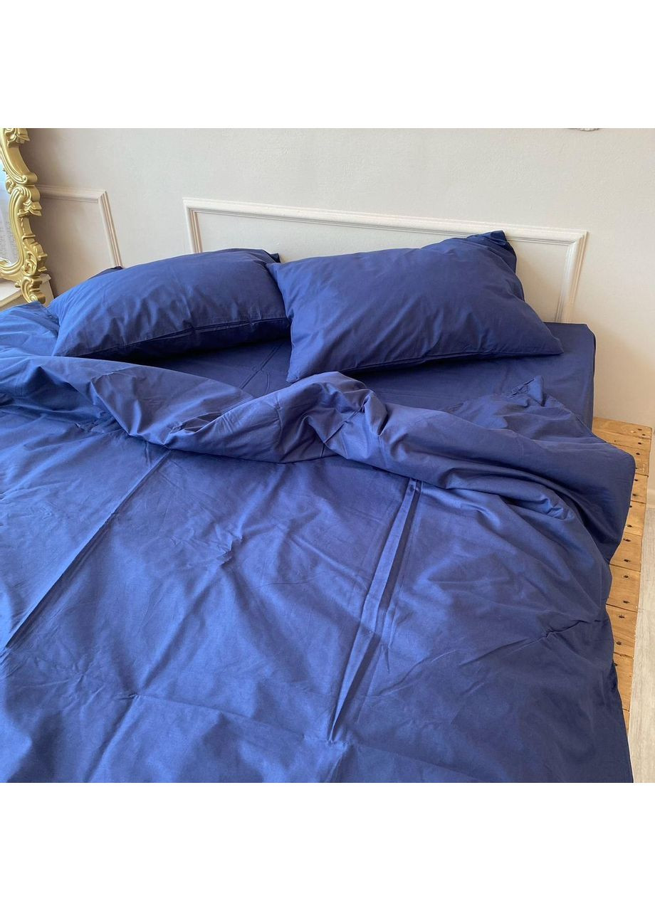 Постільна білизна Синій, ранфорс Двухспальний розмір, наволочки 70/70 No Brand (363193056)