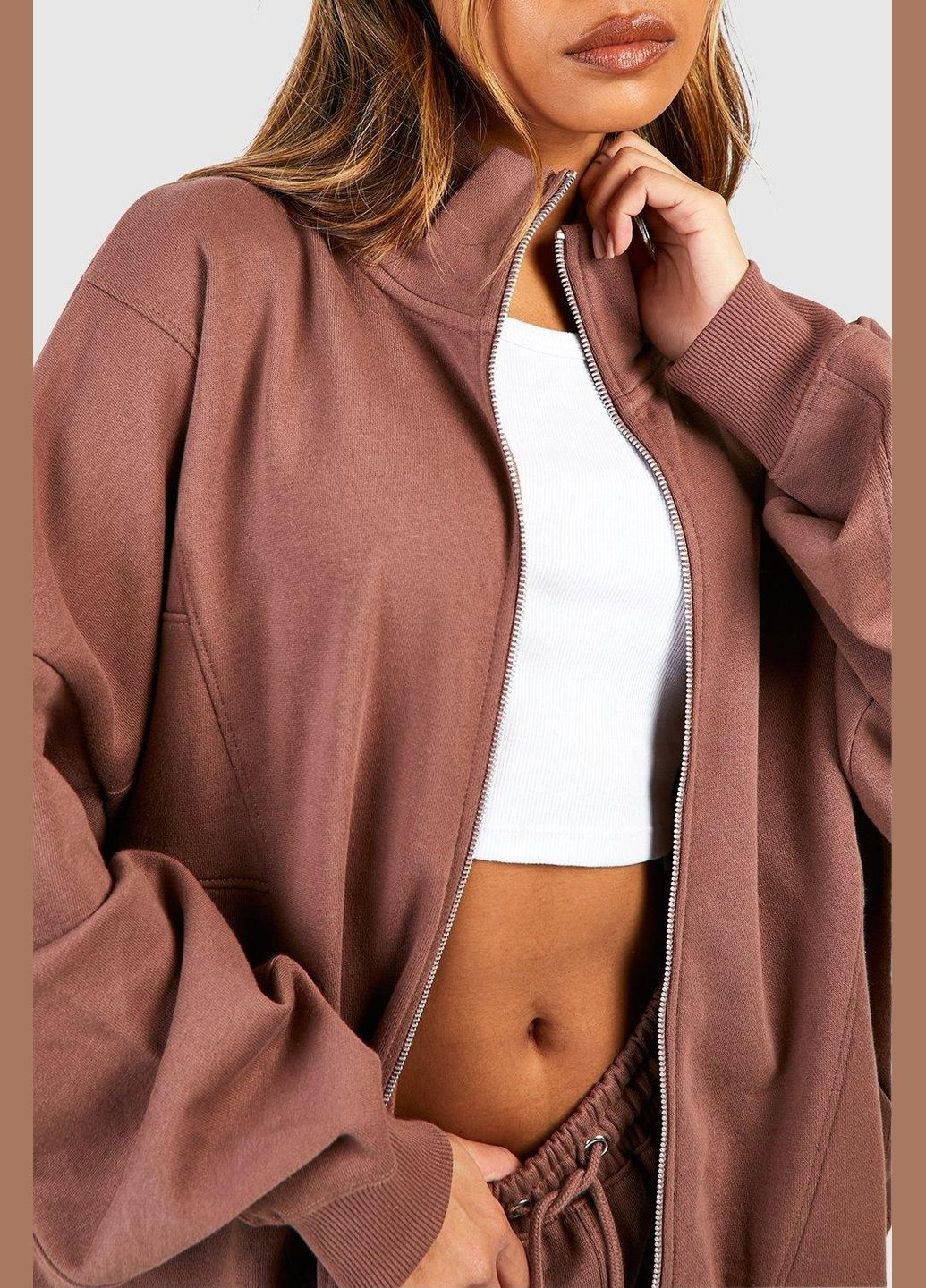 Толстовка зимова вільного крою Boohoo (343392181)