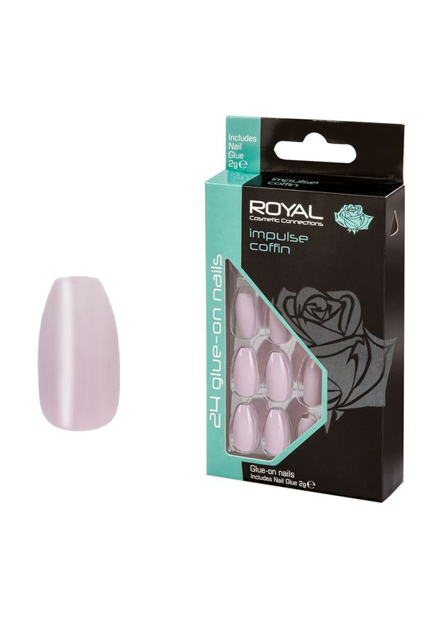 Накладні нігті в комплекті із клеєм Cosmetics 24 Glue-On Nails "Impulse " Royal (301417138)