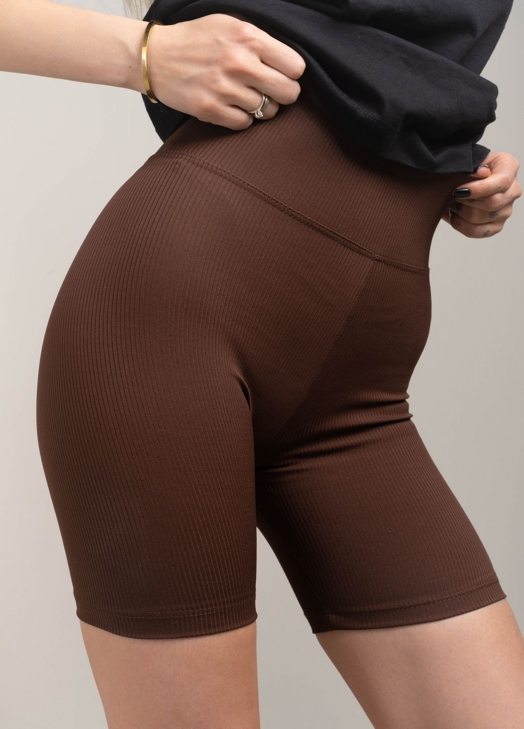 Велошорты женские коричневые 343814 Power (296199267)