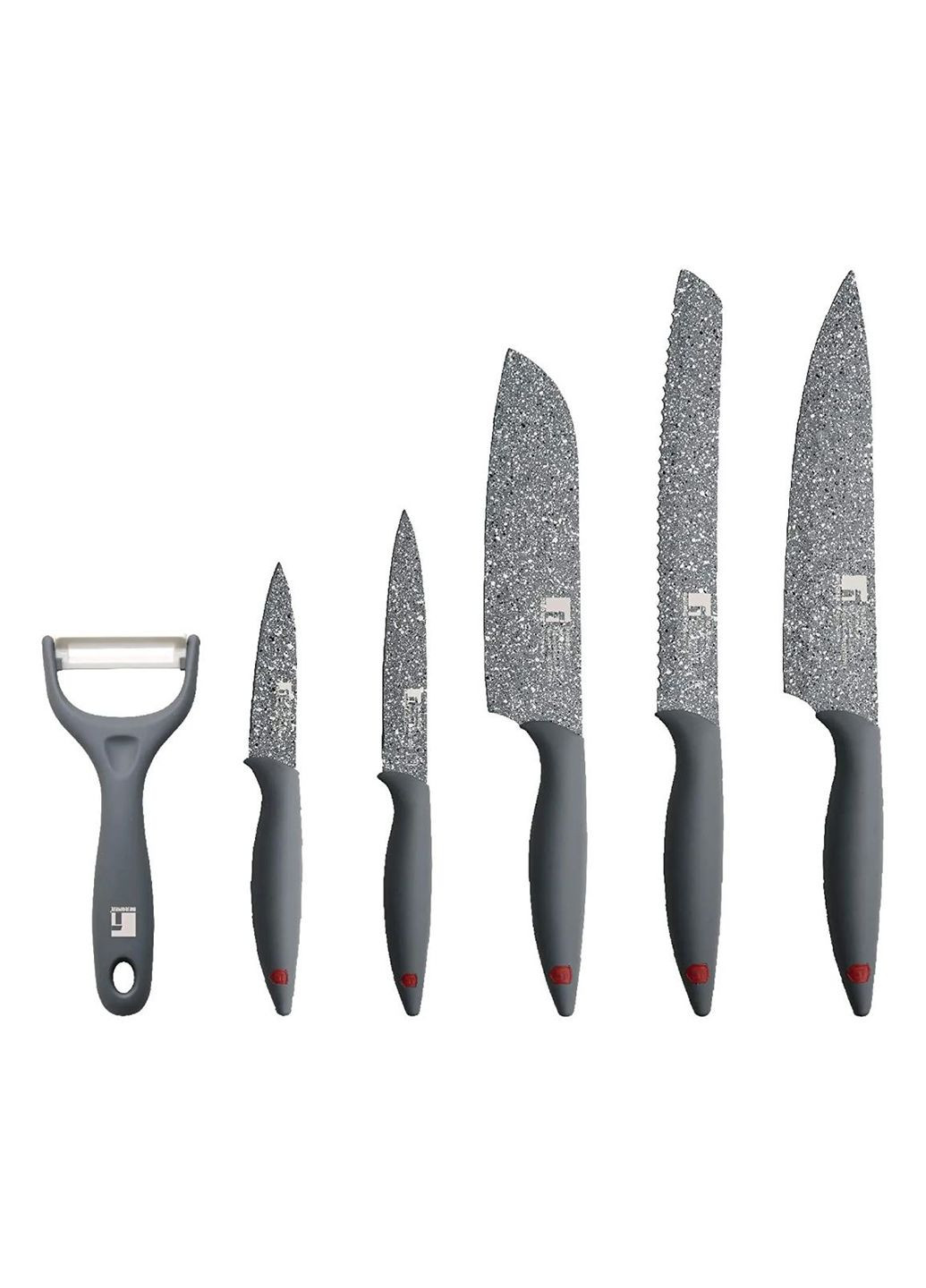 Набор ножей 6 предметов Star BG39325-GY Bergner комбинированные,