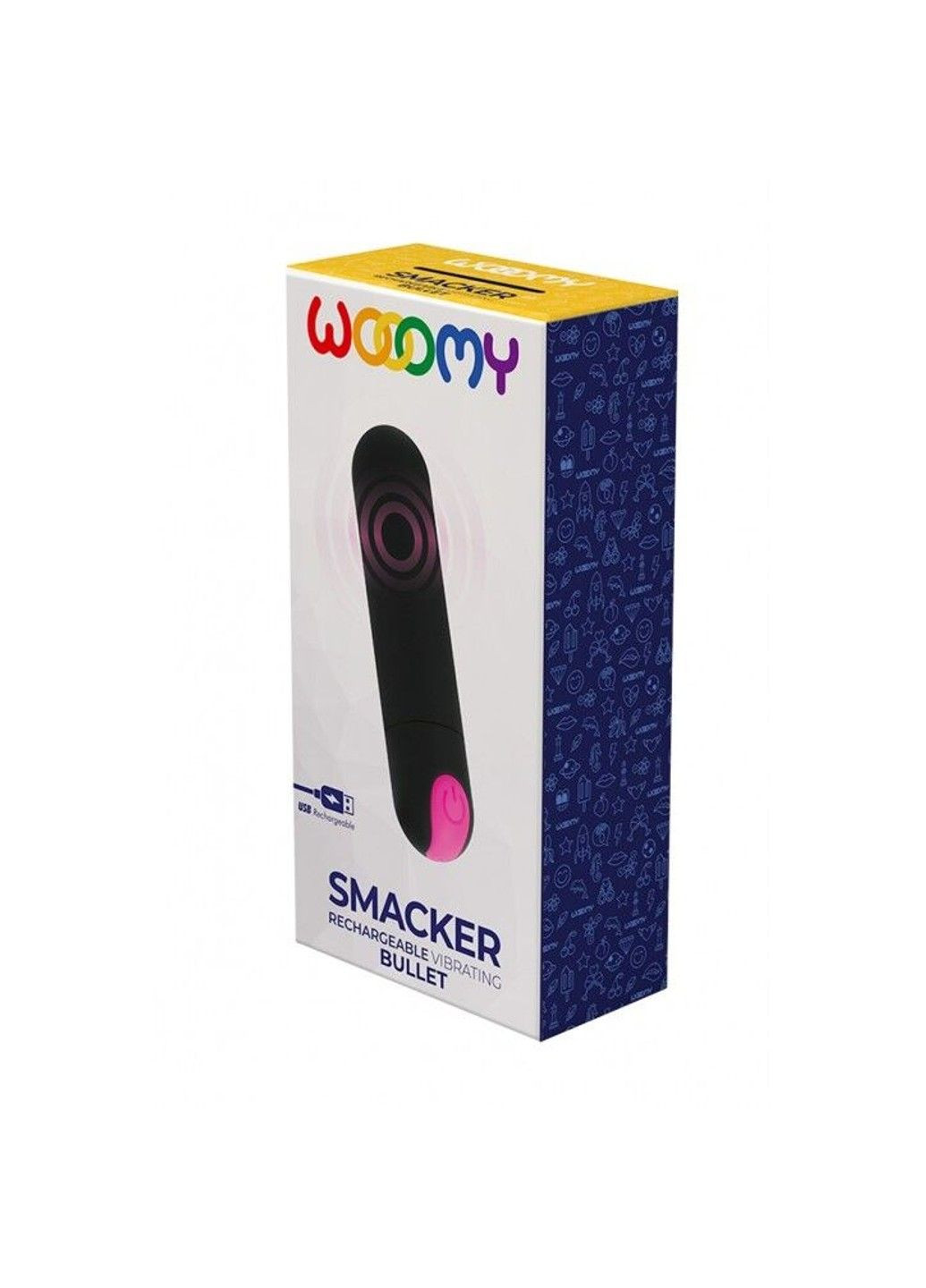 Віброкуля Smacker, перезаряджувана, 10 швидкостей вібрації Wooomy (316231628)