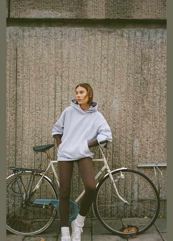 Сиреневый свитшот трикотажный на флисе оверсайз Zara (302520272)