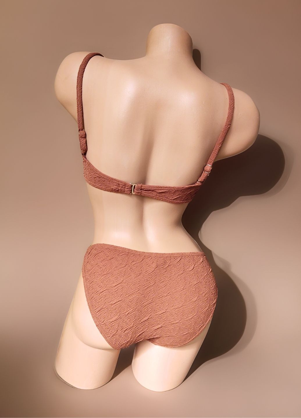 Коричневий літній суцільний купальник sofia суцільний FS