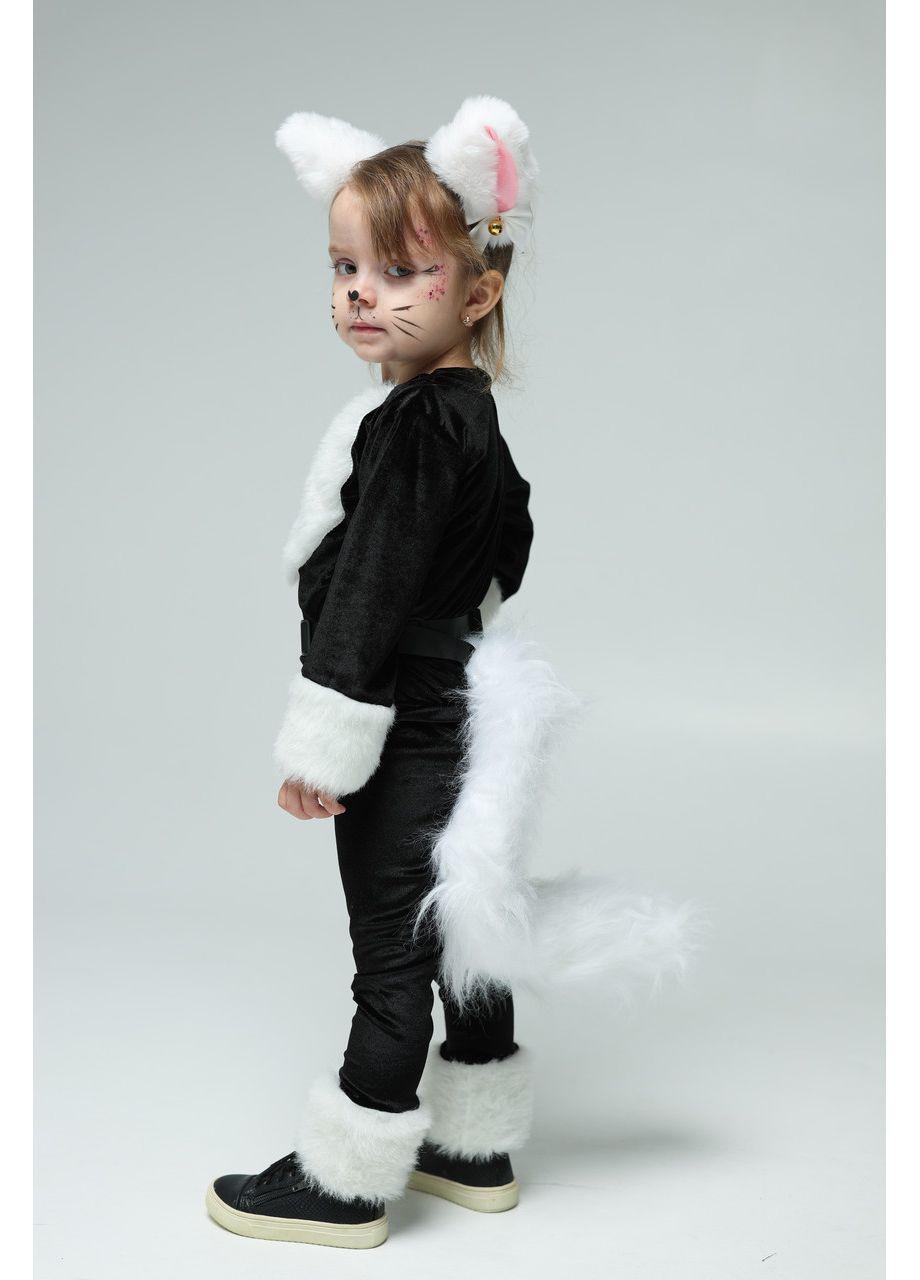 Костюм котика для дівчаток чорно-білий No Brand (368709654)