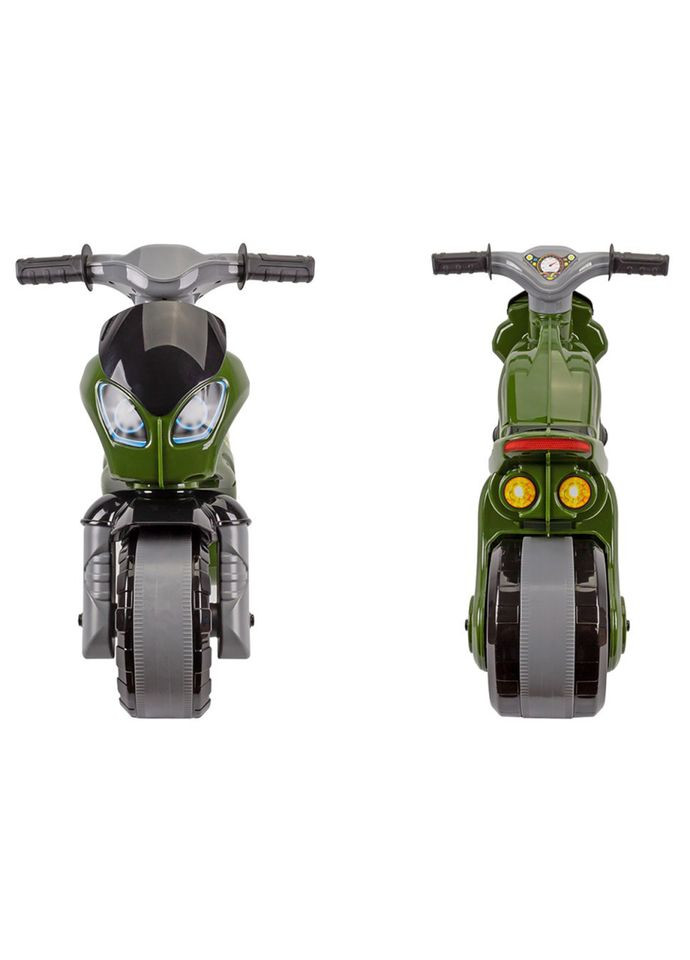 Іграшка мотоцикл для дітей від 2 років каталка толокар зелений військовий байк для активного відпочинку ТехноК (368755611)