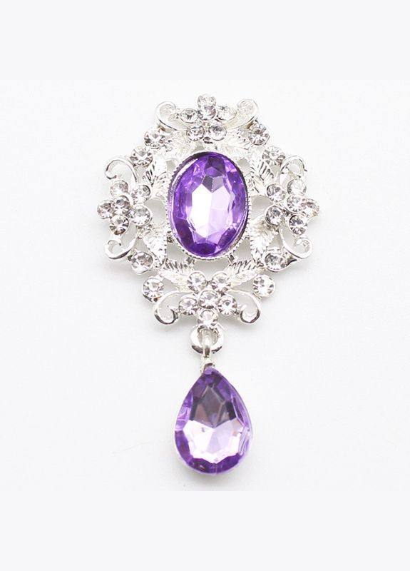 Стразовий декор Овал з підвіскою, ажурний, 50х31 мм, бузковий No Brand (341731119)