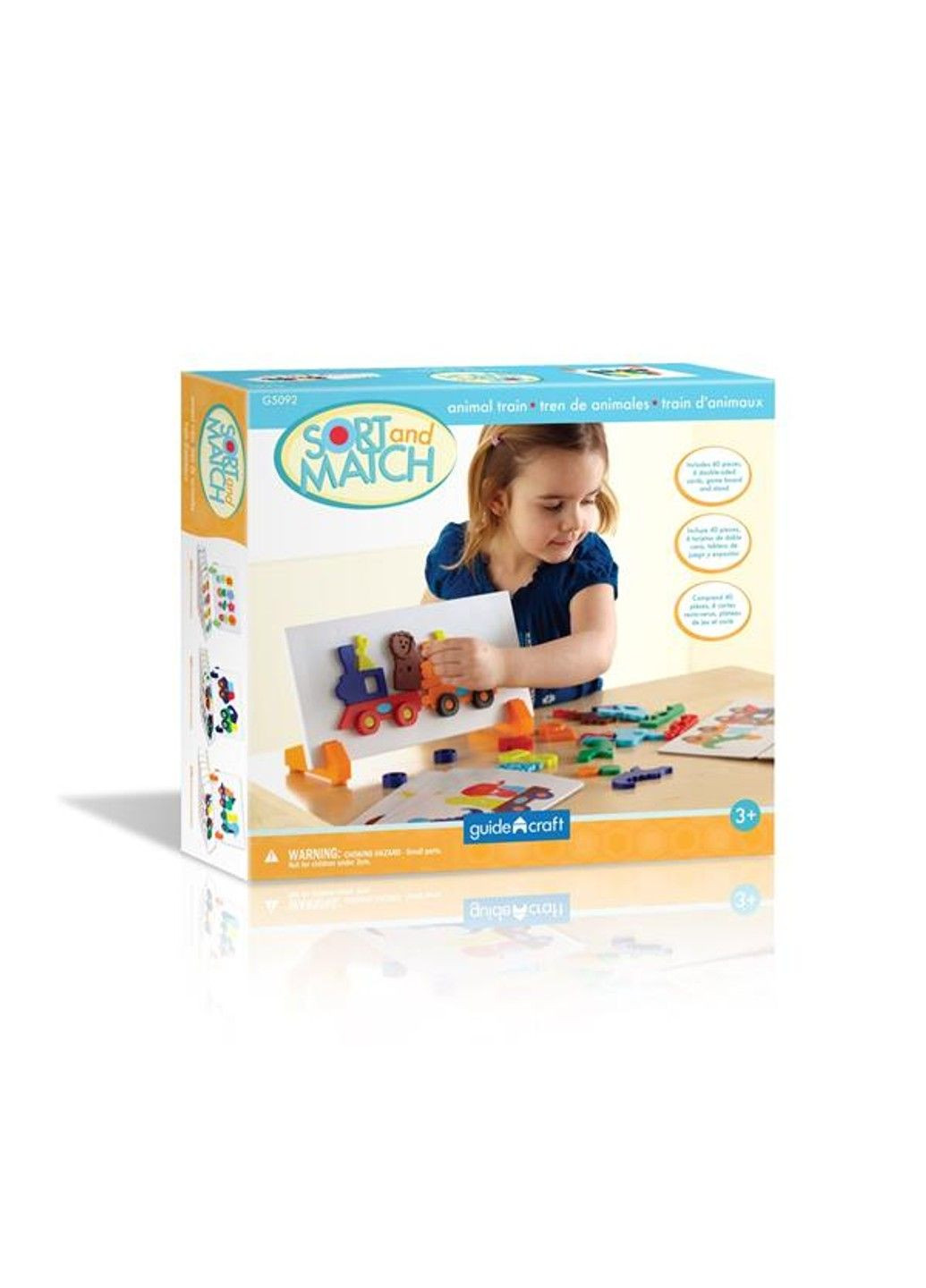 Тематический набор магнитов Manipulatives Поезд со зверями (G5092) Guidecraft (331296373)