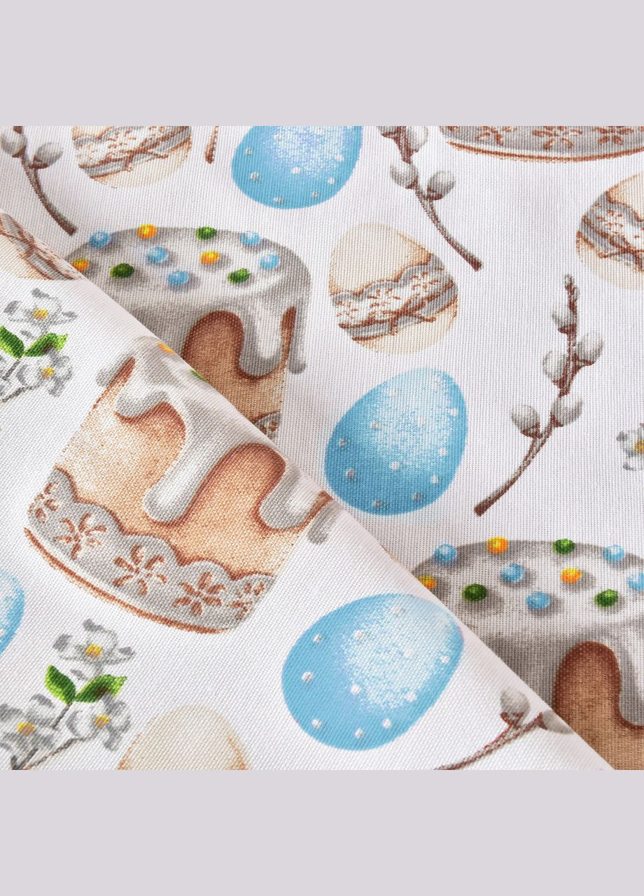 Скатертина 170х260 см бавовняна скатертина з водовідштовхувальним покриттям, великодній принт святкова IDEIA (289370538)