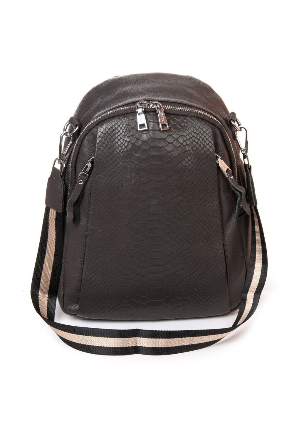 Женская кожаный рюкзак 8907-9 grey Alex Rai (293765270)