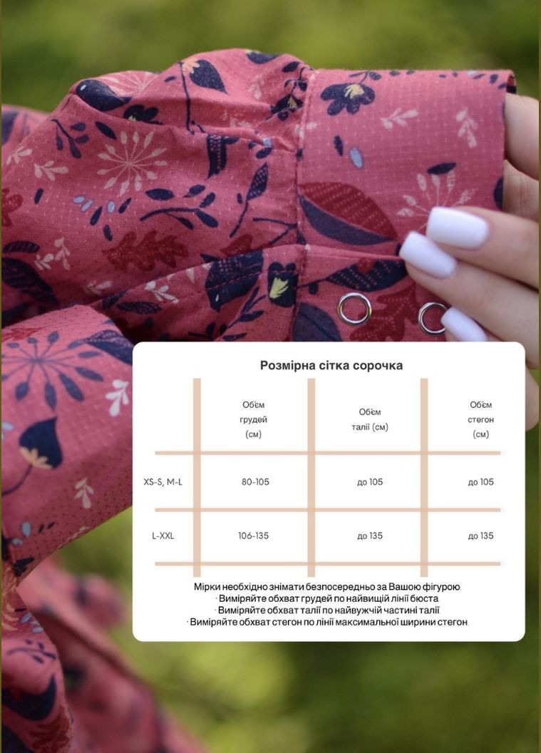 Сорочка з принтом "Малинові пташки" HOCHUSOBITAKE (332183706)