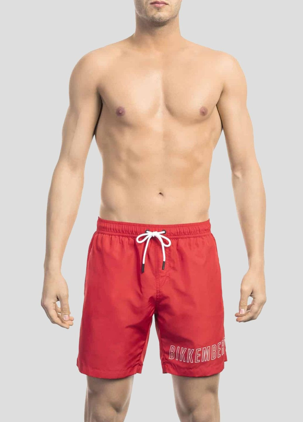 Красные пляжные шорты с лого Dirk Bikkembergs (292012549)