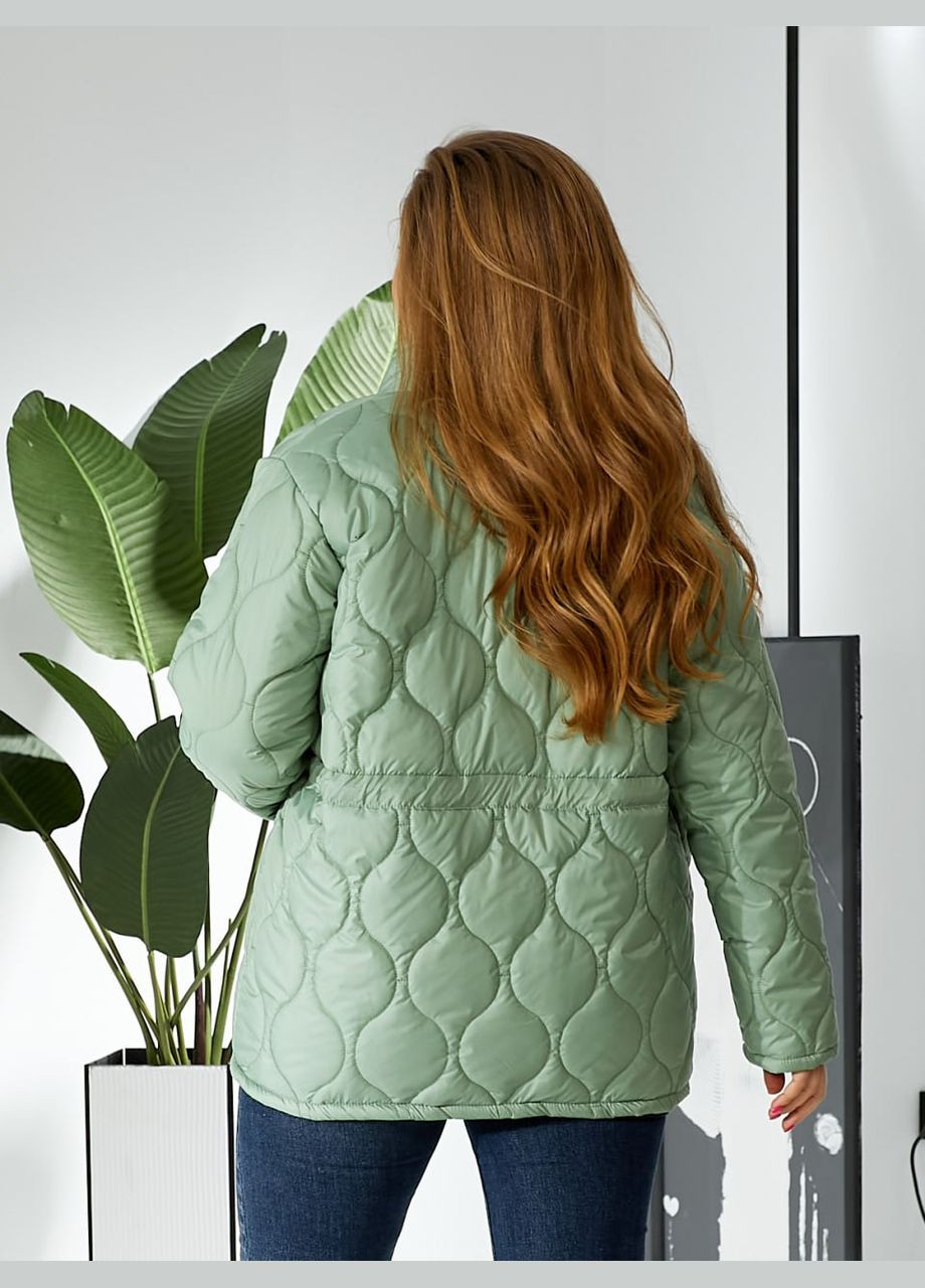 Фісташкова жіноча весняна куртка колір фісташковий р.54/56 452768 New Trend