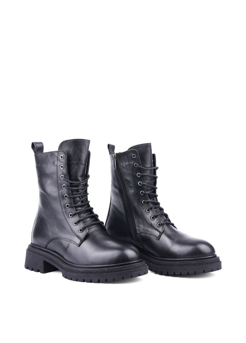 Зимние женские ботинки 673-1139-m1-4k черная кожа Attizzare