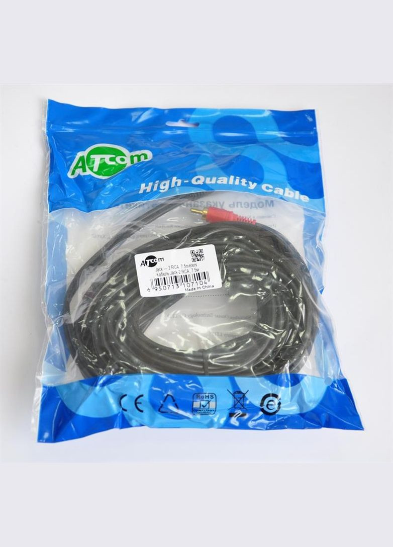 Аудио-кабель 3.5 мм - 2xRCA (M/M), 7.5 м (10710) пакет Atcom (341488903)