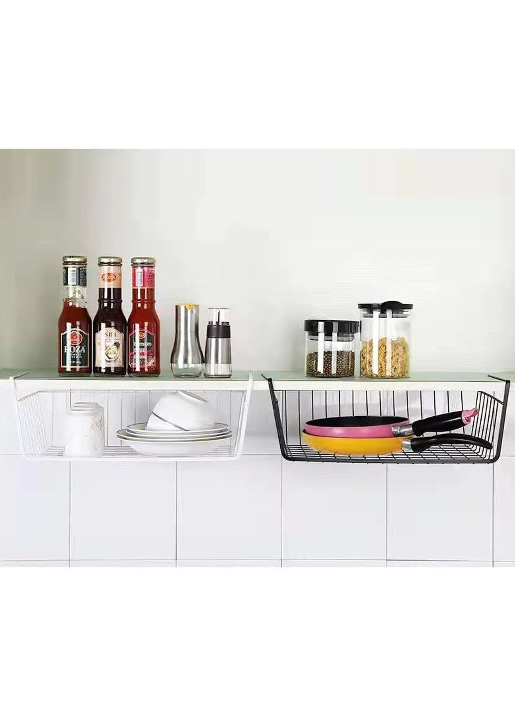 Кух.прибор Raum полка-корзина навесная 28*25*14 белая (RG-006w) Ringel (365276190)