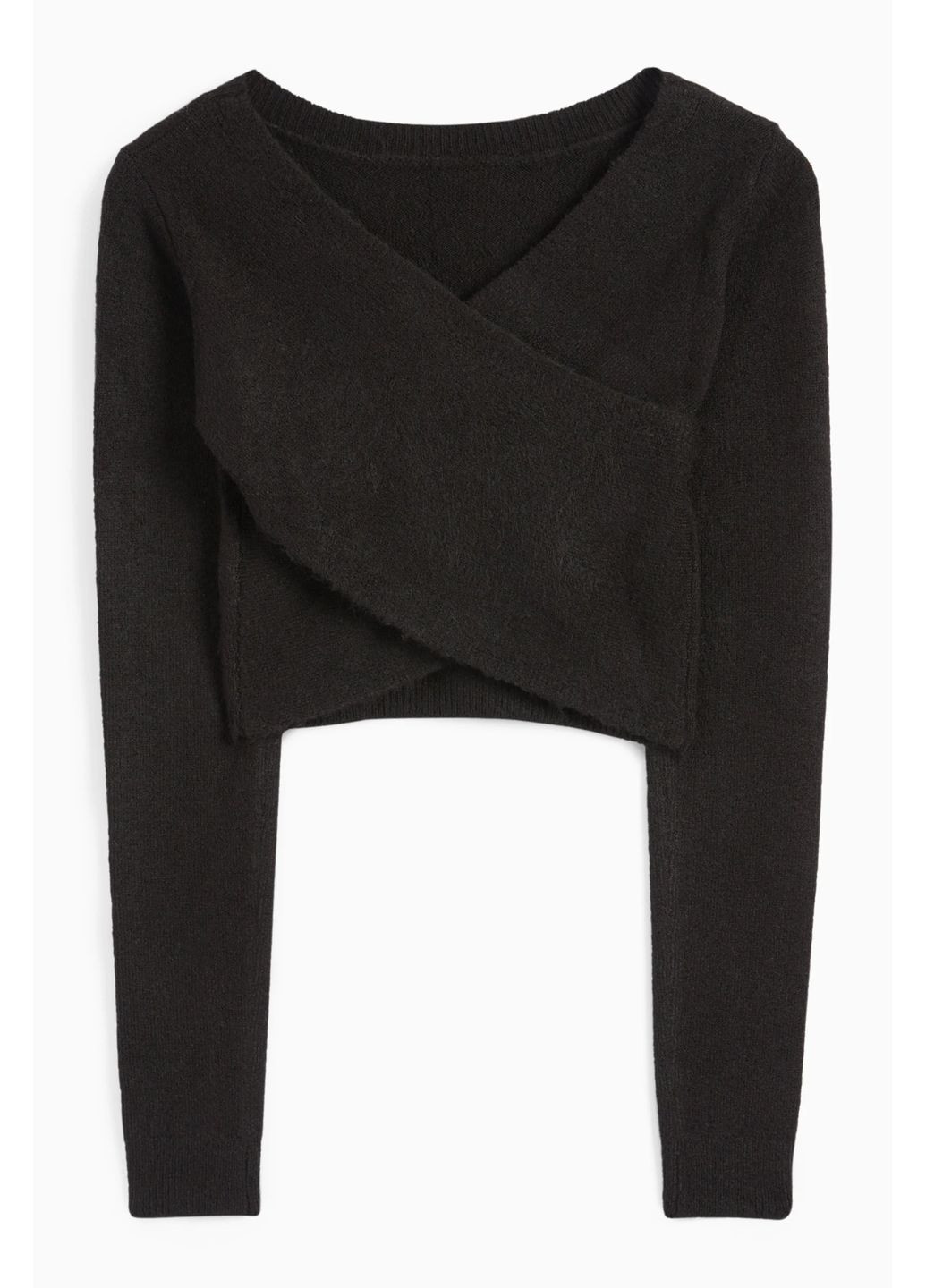 Чорний демісезонний укорочений светр C&A