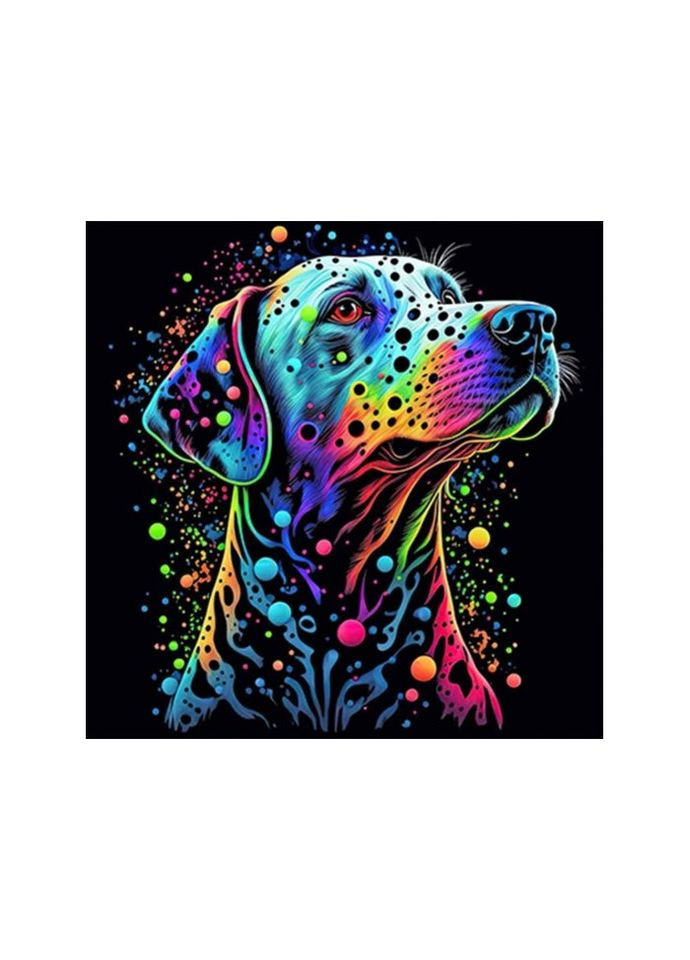 Картина по номерам Красочный пес, (40х40 см) Strateg (293422198)