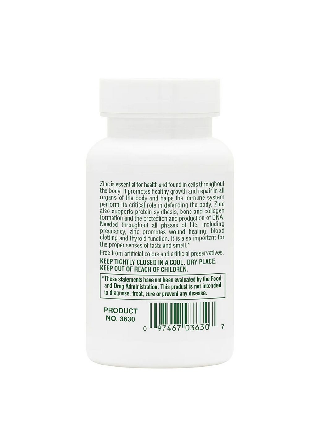 Витамины и минералы Zinc 10 mg, 90 таблеток Natures Plus (293340173)