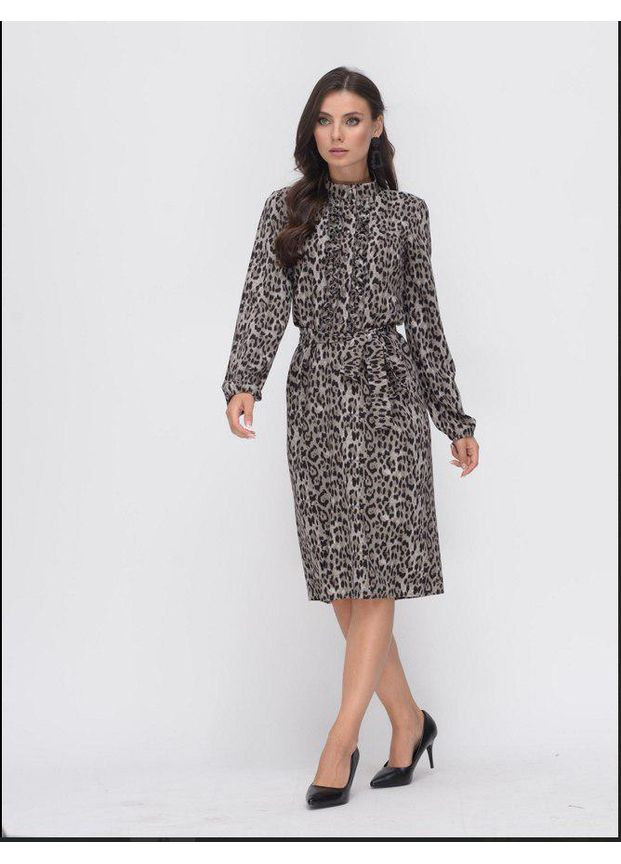 Сіра кежуал сукня Larionoff з тваринним принтом