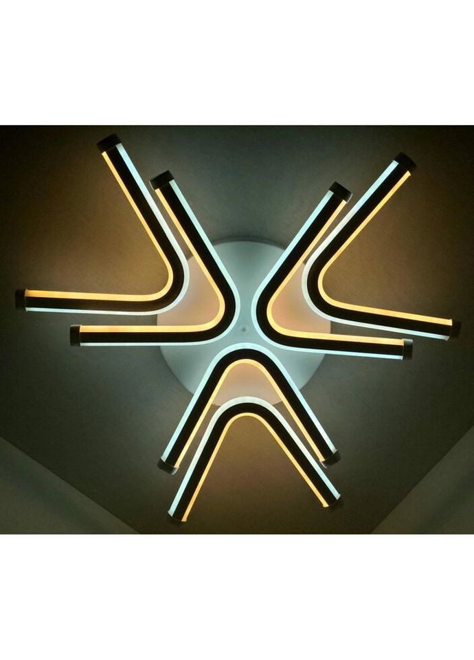 Люстра світлодіодна стельова LED світильник для квартири на стелю ледве 25100 Білий 7х61х61 см. Sunnysky (324396264)