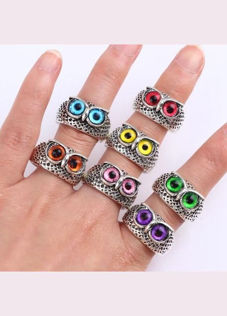 Веселые красивые кольца для девушки в виде забавной совы регулируемые кольца сова на выбор 1 шт р регулируемый Fashion Jewelry (285814481)