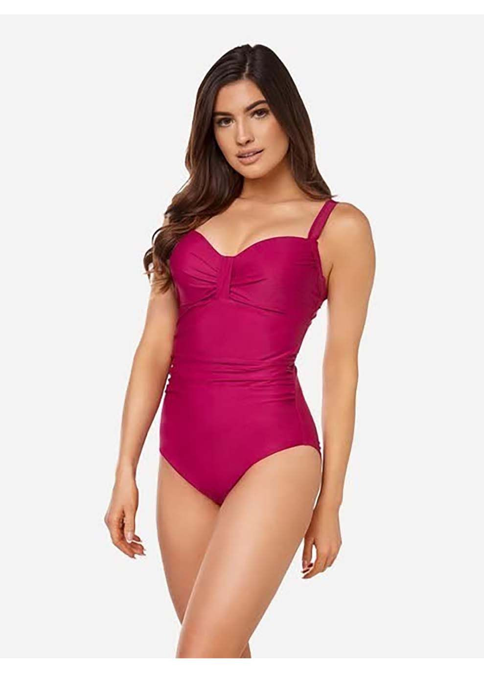 Вишневый демисезонный купальник закрытый для женщин olivia 7362 сангрия жен Aqua Speed