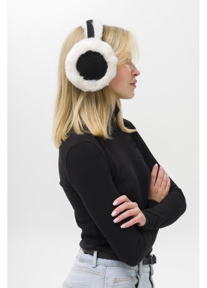 Теплі хутряні навушники із замшою Ttiumf Black Without (367254388)