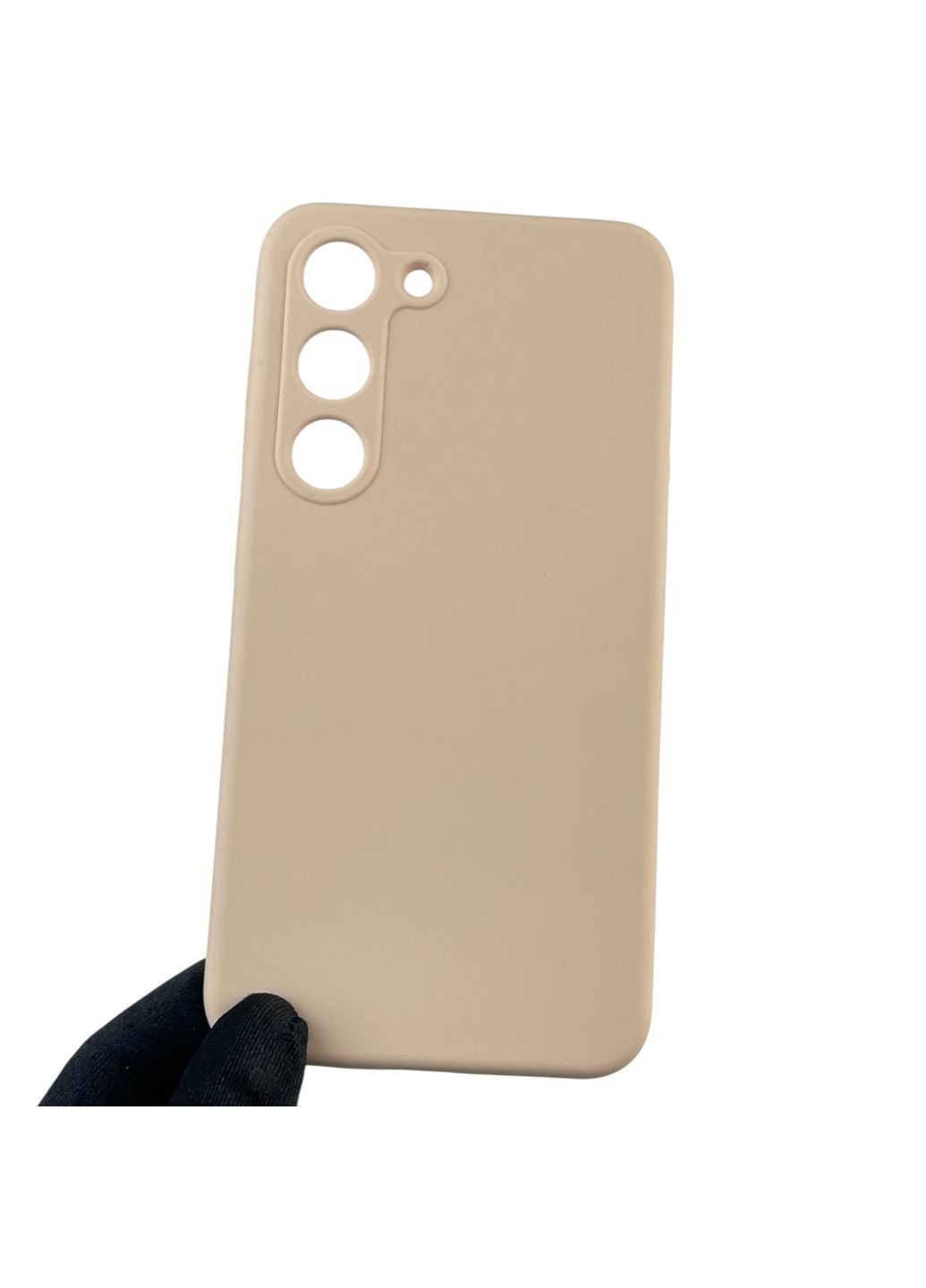 Чехол для Galaxy S23 (SM-S911B) силиконовый с микрофиброй нескользящий на самсунг с23 пудровый Samsung (366389439)