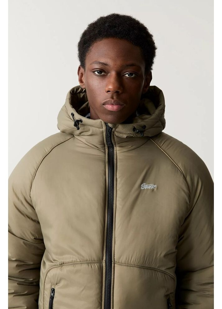 Оливкова (хакі) демісезонна куртка 3716/519 Pull & Bear