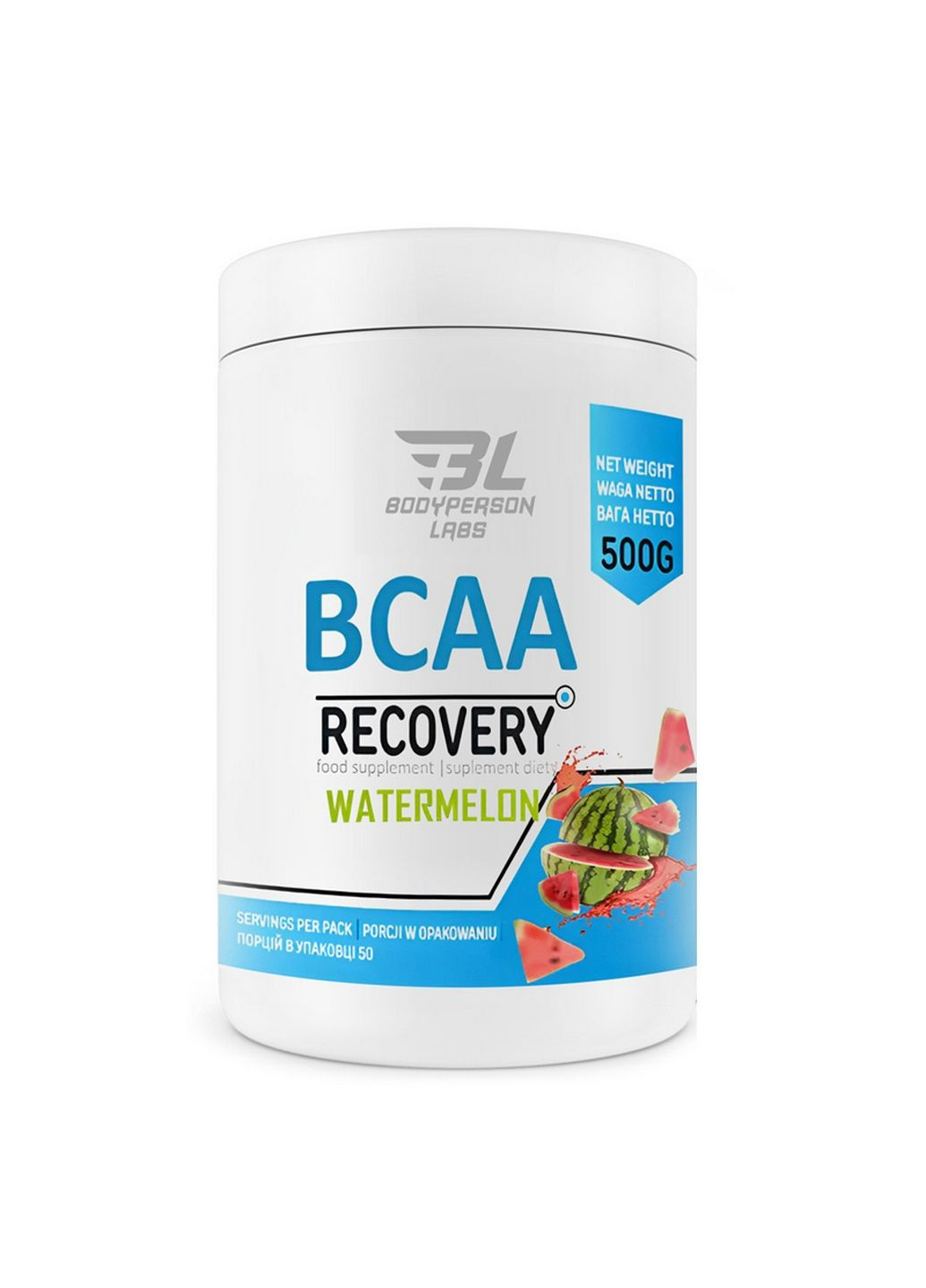 Амінокислота BCAA Recovery, 500 грам Кавун Bodyperson Labs (293341966)