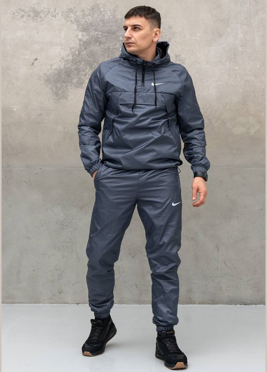 Графитовый демисезонный костюм водоотталкивающая европлащевка подкладка – нейлон No Brand