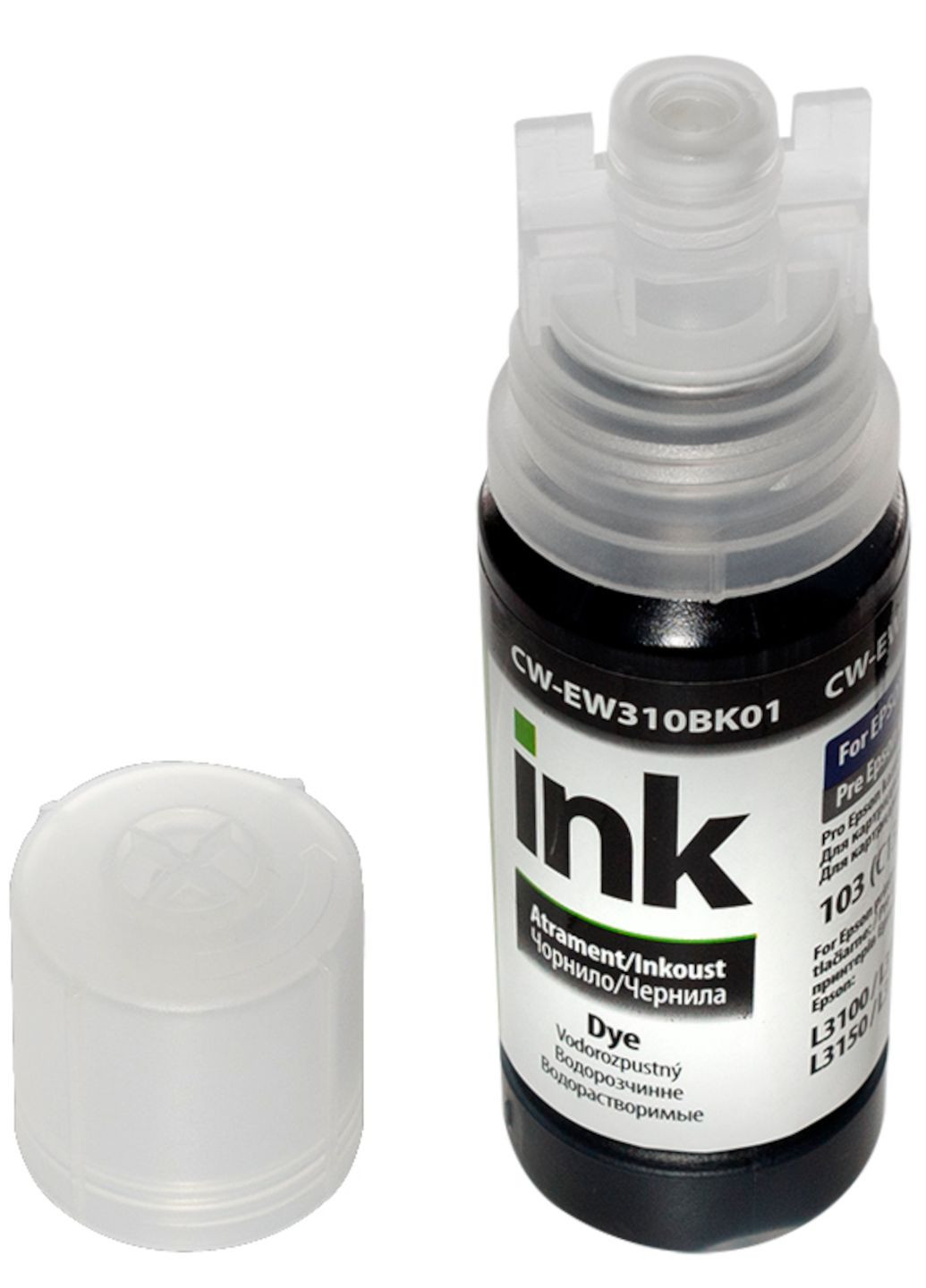 Чернила для принтера Epson L3100/L3110/L3150/L3151, черные (black), 70 мл, краска эпсон Colorway Epson 103 (358202040)